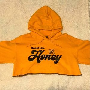 Custom made “honey” cropped hoodie